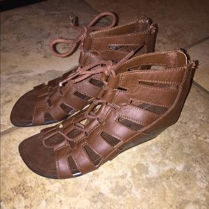 Wedge gladiator sandals